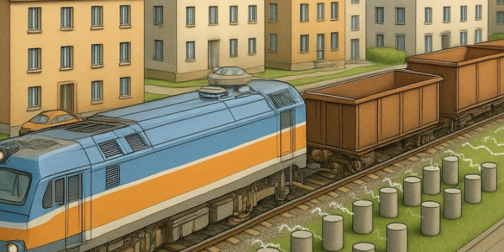 Smart mitigation measure for low-frequency railway vibrations